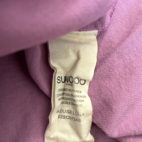SUNCOO PARIS Mauve Luna Blouse Size Medium - Picture 6 of 8